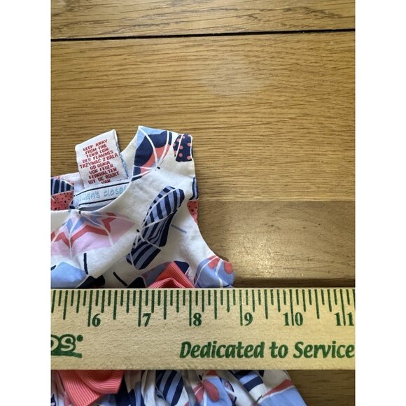 Jillians Closet 3-6 Month Old Girls Dress Summer Colorful Bow Lined Cotton Blend - Picture 5 of 15